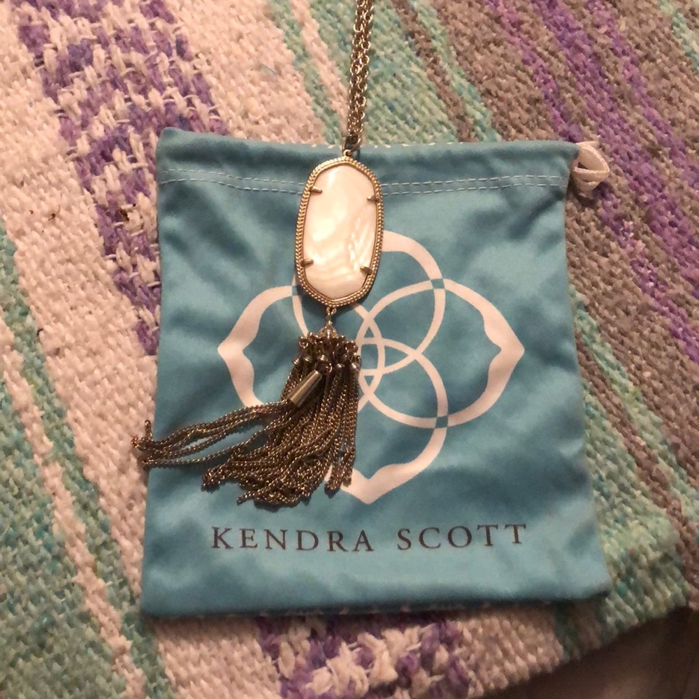 White Kendra Scott tassel necklace